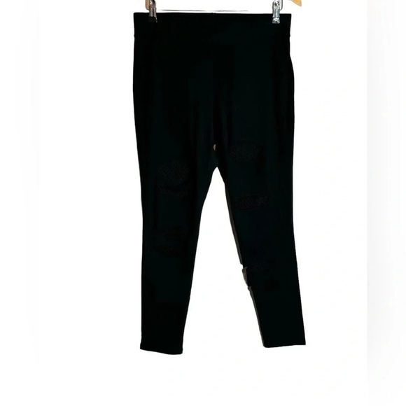 Torrid | Full Length Signature Waist Leggings Mesh Split Pockets Black - Picture 2 of 7